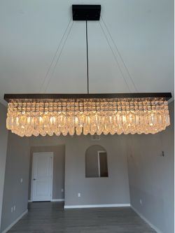 Modern Crystal Chandelier / Island Light Fixture