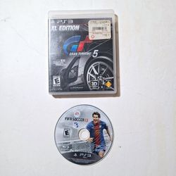 Lot of (2) Playstation 3 Games Gran Turismo 5 XL Edition & Fifa Soccer 13