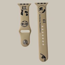 E.T. the Extra-Terrestrial Engraved Silicone Apple Watch Band 42/44/45mm 