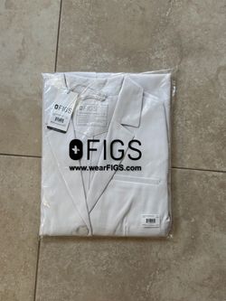 FIGS long lab coat