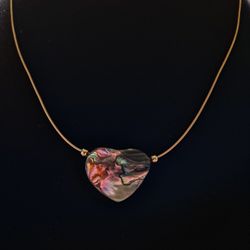 Abalone & Gold Necklace. 