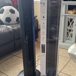 48 in. 4 Speeds Xtra Air Tower Fan in Black with Carry Handle, Oscillating, Remote Control, Nighttime Setting, Timer