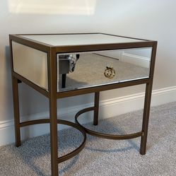 Set Of 2 MCM Mirrored Nightstands End Tables