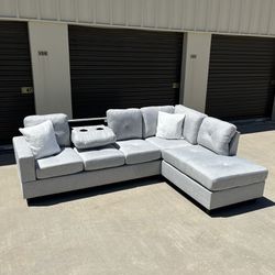 New Light Gray Sectional Couch ($599)