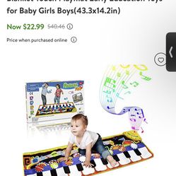 Kids Toddlers Infants  Musical Mats, Music Piano Keyboard Dance Floor Mat