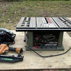 Table saw , Circular saw and Nailer
