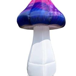 6 FT LED Inflatable Mushroom with Built‑in Fan – Outdoor Garden, Backyard, Stage, Pathway & Holiday Party Decor