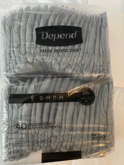 Depend Fresh Protection Adult Underwear S-M 40 Count