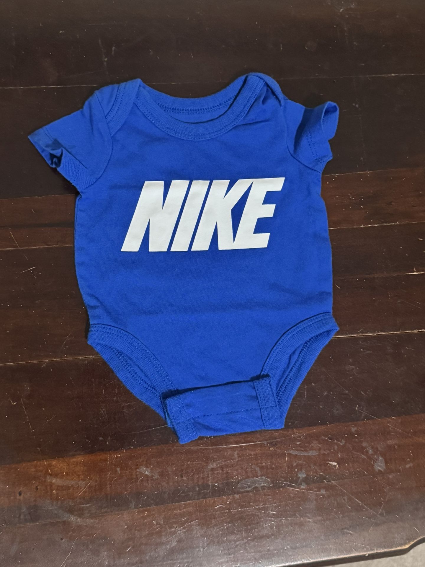 Nike Short Sleeve Bodysuit Blue Unisex New Born Size