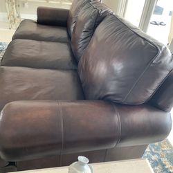 Brown leather Couch-Bernhardt