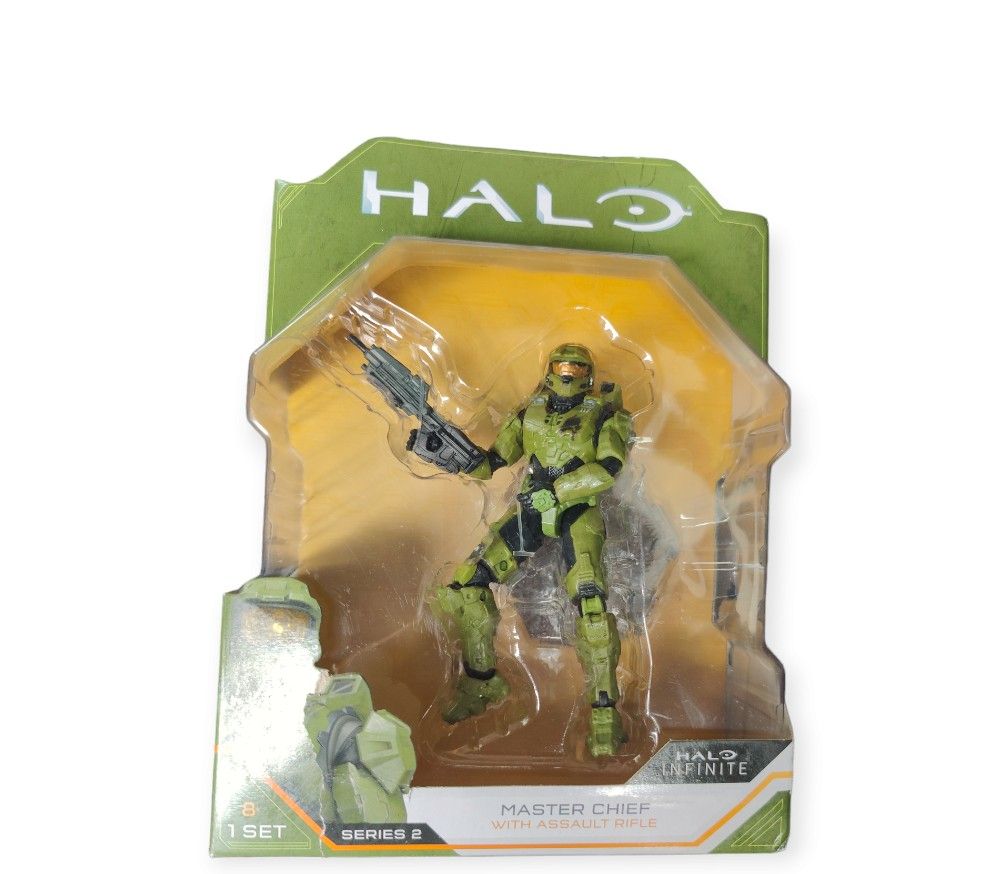 Halo Infinite Master Chief Figure w/ Assault Rifle Series 2