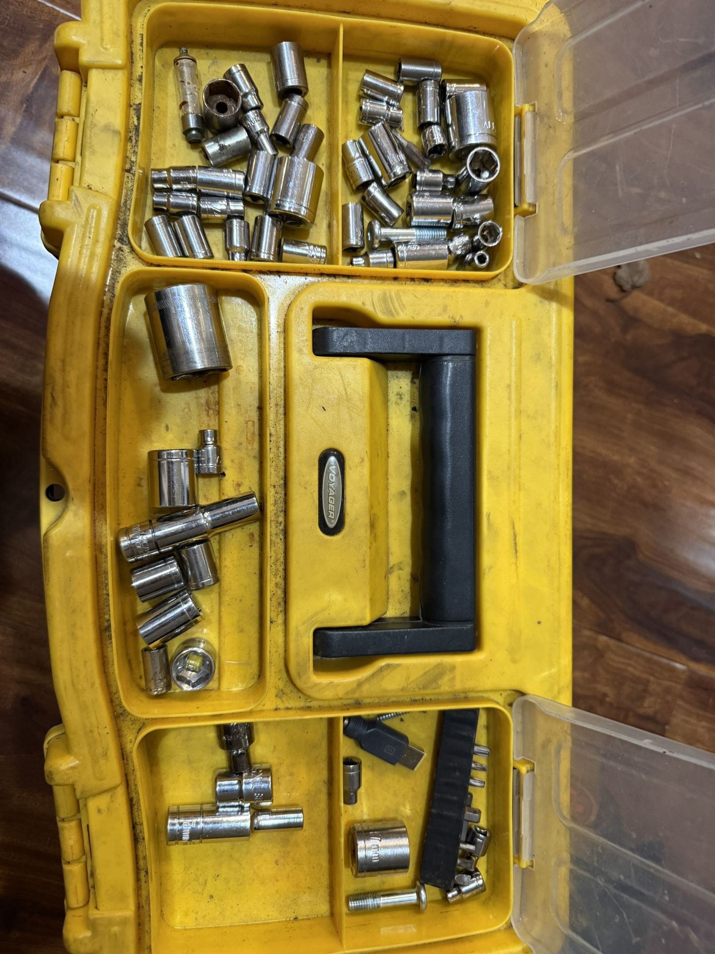 Mixed Hand Tools Lot – Wrenches, Sockets, Screwdrivers, Pliers, Ratchets, DEWALT Tape – Mechanics Tools Bundle 