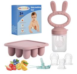 Baby Breastmilk Popsicle Molds & Baby Fruit Feeder (2 Pack), Baby Food Freezer