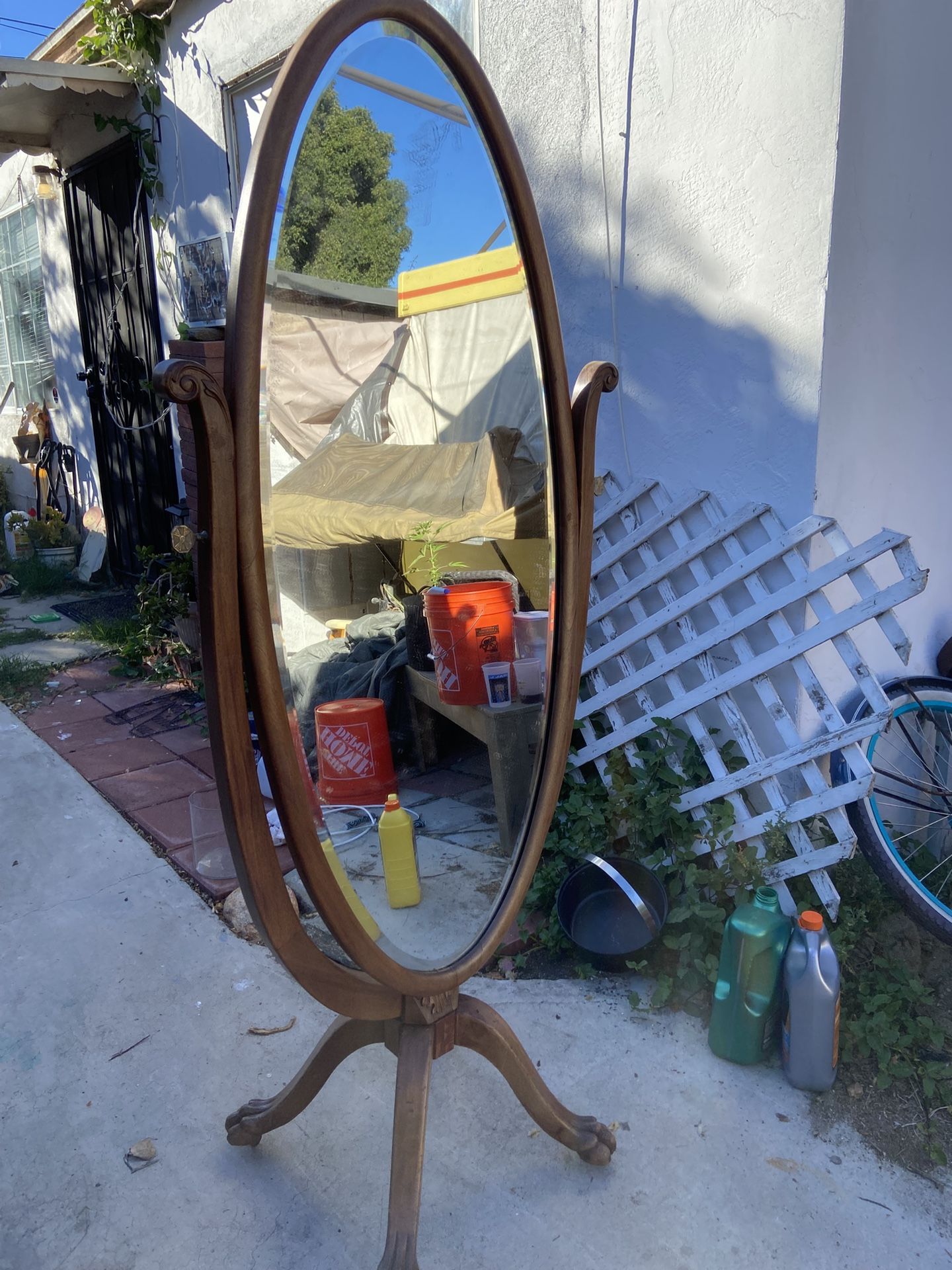 Antique swivel mirror