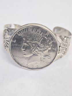 925 Silver Liberty Head Coin Cuff Bangle