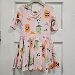 Dot Dot Smile Girls Size 2T Halloween Spooky Popsicle Ballerina Dress Pink