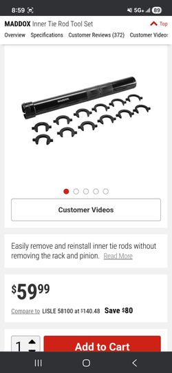 Maddox Inner Tie Rod Tool Set