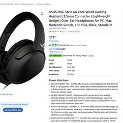 ASUS ROG Strix Go Core Gaming Headset