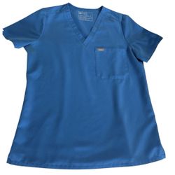 Figs Women’s Catarina One Pocket Scrub Top Capri Blue Med Style FW1000 PO 2595