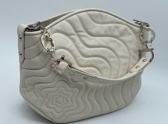 MONTBLANC STARISMA ALCINA WHITE LEATHER HOBO BAG MINT 100% AUTHENTIC MSRP $1350