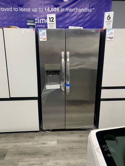 FRIGIDAIRE 25.6 CU FT SIDE BY SIDE REFRIGERATOR WITH WATER AND ICE DISPENSER 😍