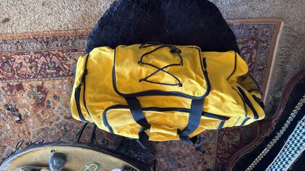 Large Yellow And Black Duffle Bag Carry On With Wheels