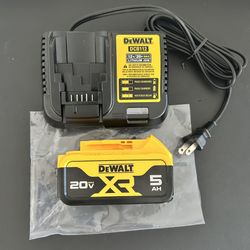 $80 NEW Dewalt XR 5.0ah battery + Dewalt Charger (model DCB112)