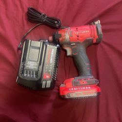 Red/ Black CRAFTSMAN V20 Cordless Drill  1/2 inch, Battery and Charger Included 