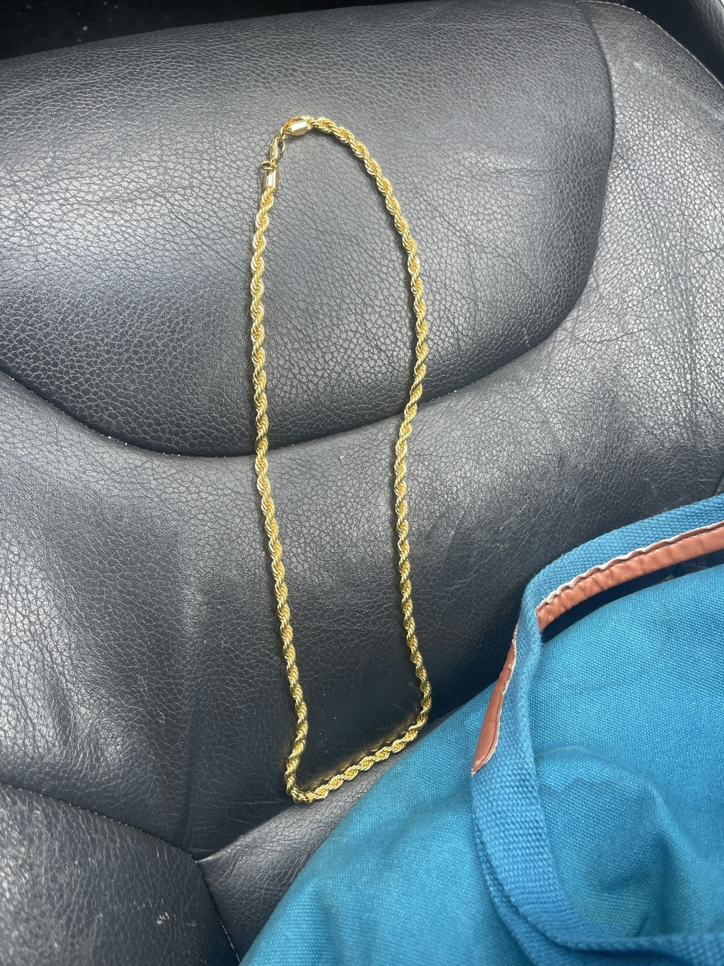 18K Gold Filled Rope Chain Necklace Men 24" 4MM New