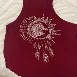 Wine Red Dream Catcher Tank Top