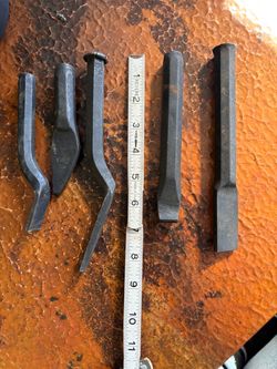Vintage iron lead caulking tools
