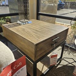 Beautiful End Table With Soft Close Drawers
