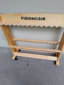 Wooden fishing pole holder pickup only cash