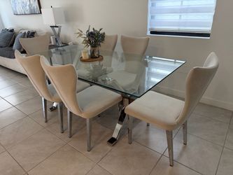 Juego de comedor con 6 sillas