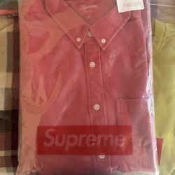 Supreme Red Button Up