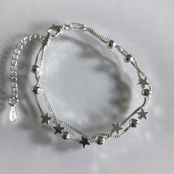 Sterling Silver Stars Theme Bracelet 