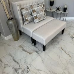 Love Seat with Ottoman