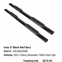 Ionic 5” black nerf bars