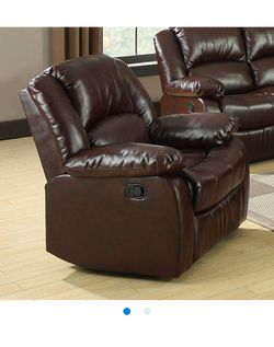 Bonded leather recliner