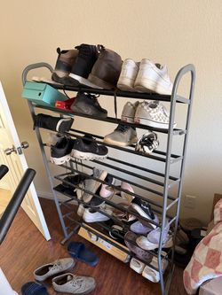 Tall Metal Shoe Rack Organizer