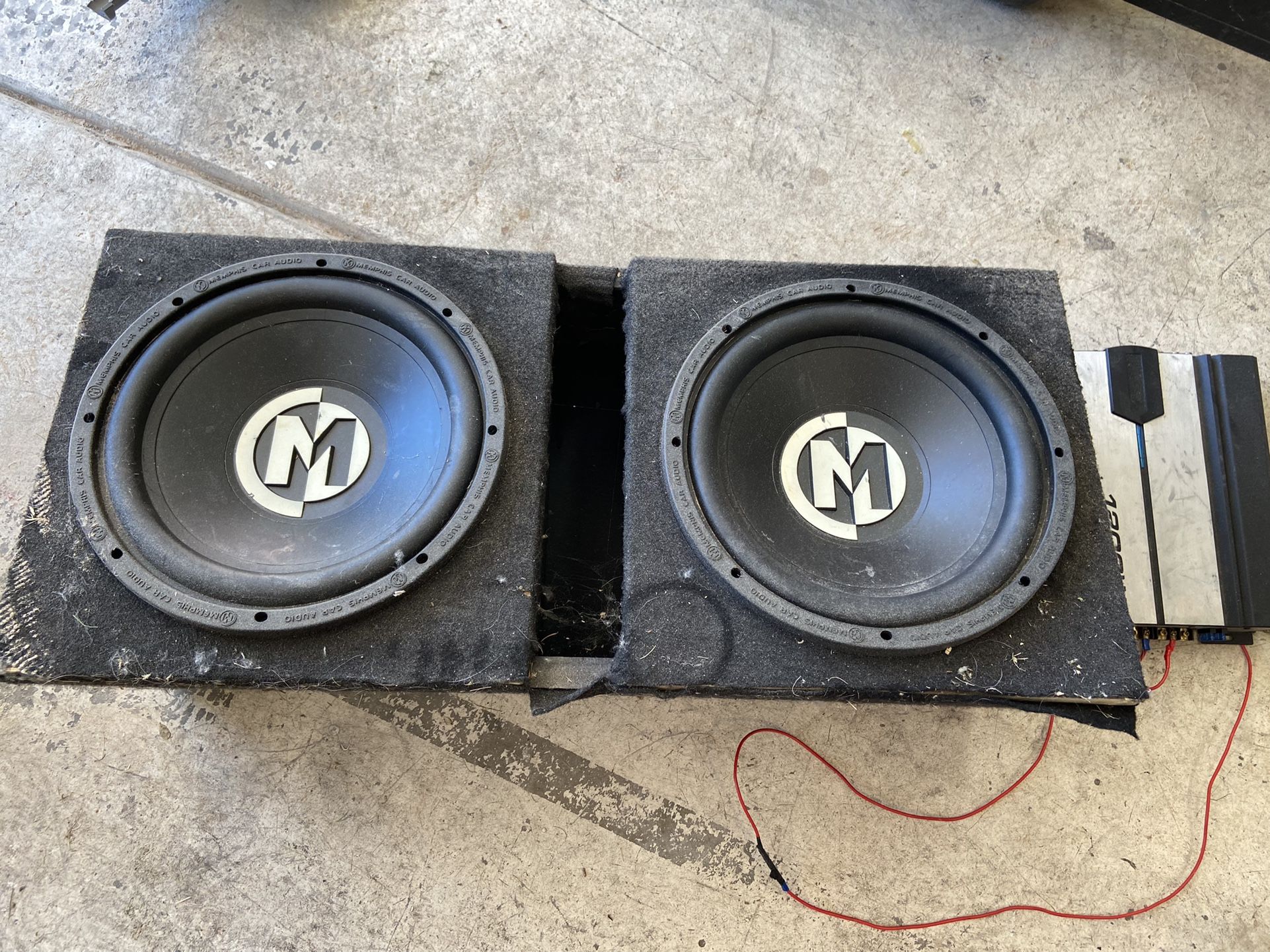 Memphis Audio 12 inch subs and 1200W amp