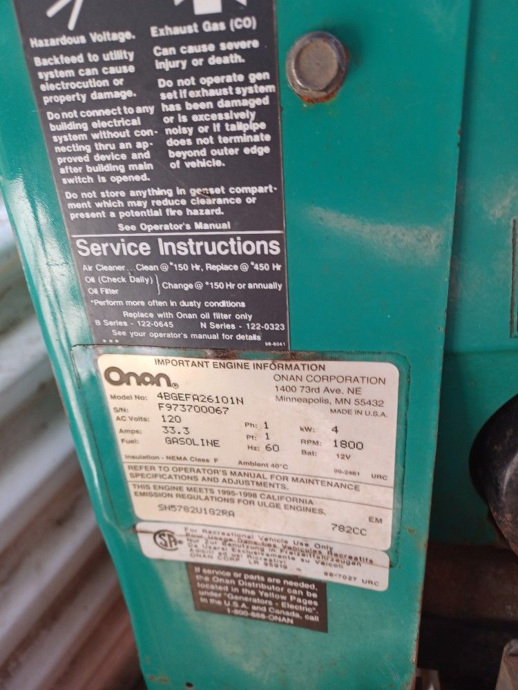 Onan Emerald Generator for Sale in Dallas, TX OfferUp