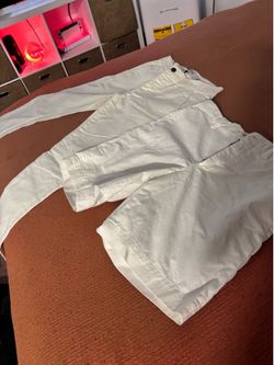 Polo Ralph Lauren white shorts men 30, white chino shorts, white skinny jeans, Topman