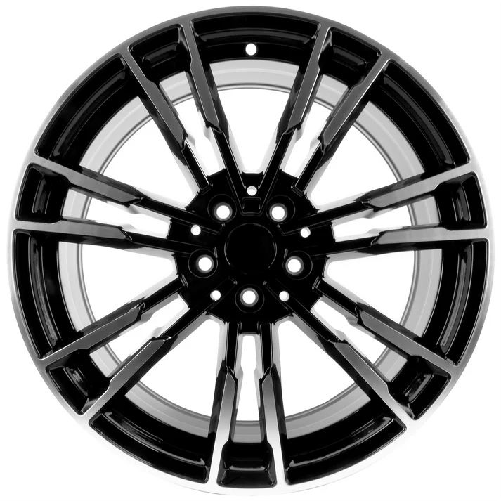 Volkswagen / Audi Wheels Winn 19x8.5/9.5 5x112, Black/Machined Rims Set of 4