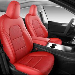 Red Tesla Seat Covers-5 Seats