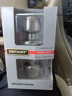 Defiant Brandywine stainless steel door knob