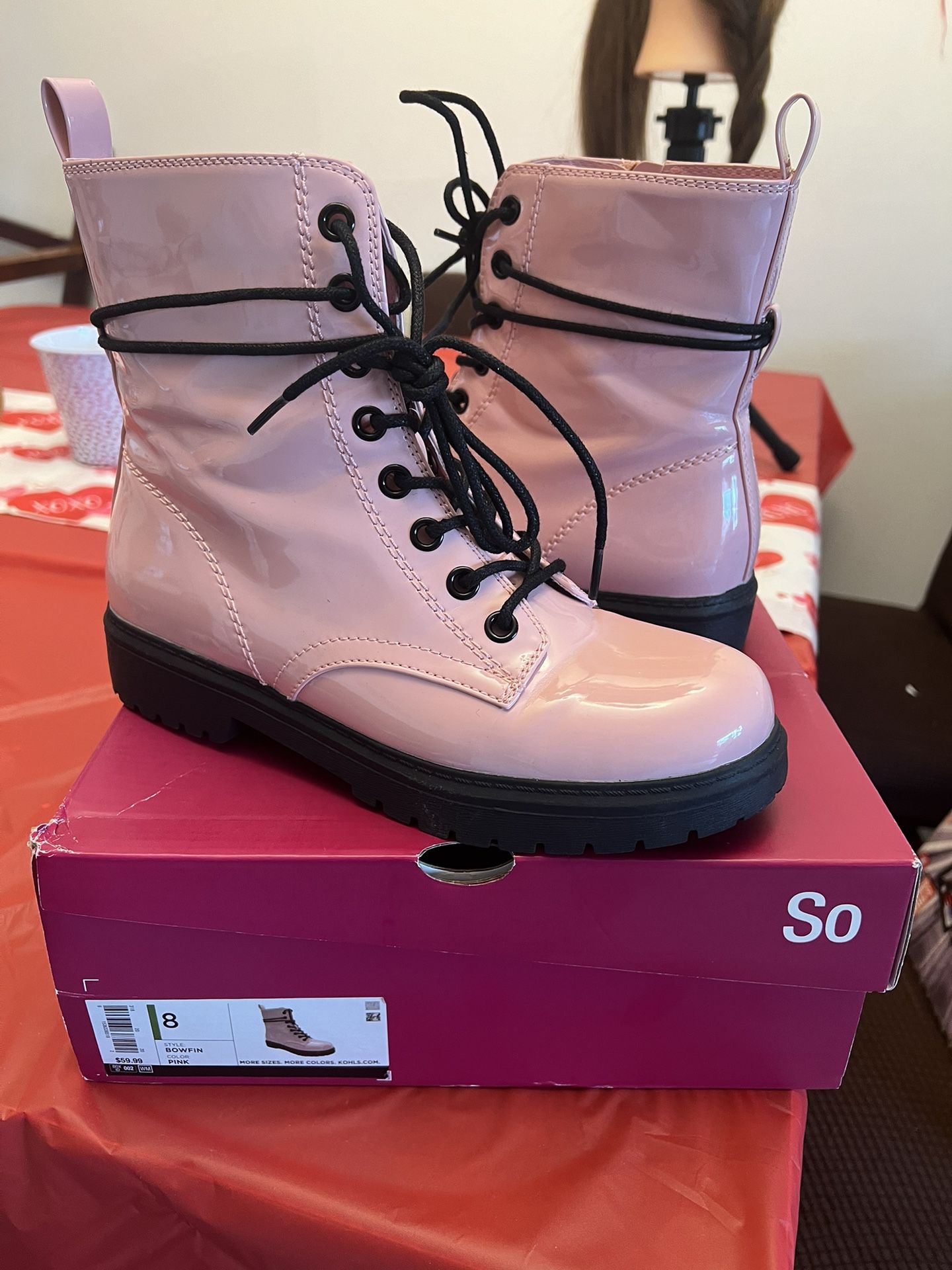 Women’s Pink Boots Size 8