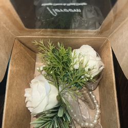 White Flower Corsage for Prom