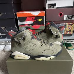 Jordan 6 Travis Scott Olive Size 10