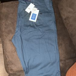 JACHS NY STRAIGHT STRETCH FIT TWILL TEAL PANTS SIZE 44x32